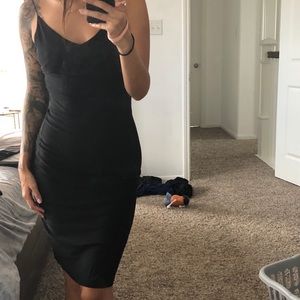 Black midi dress